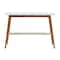 Walker Edison; Walker Edison Faux White Marble/Acorn Tapered Leg Entry Table; Category:Accent & End Tables; Image:5